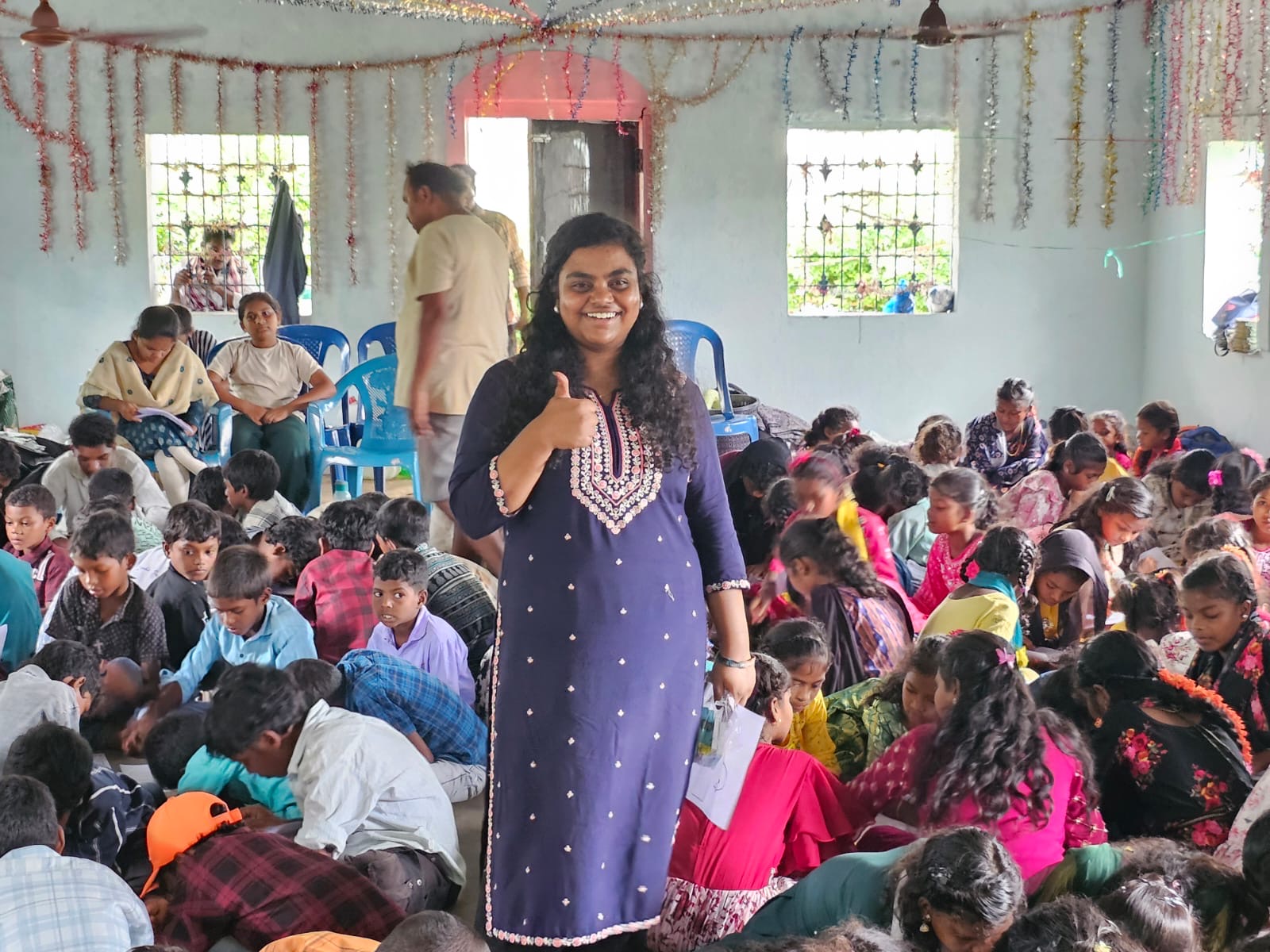 Group of leaders and children